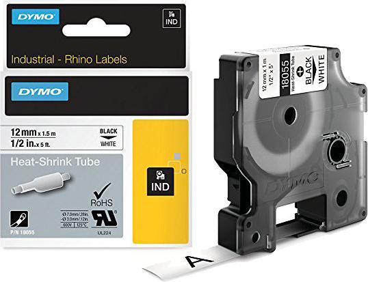 Produktbild Dymo Rhino Heissschrumpfschlauch (1.20 cm, Weiss)