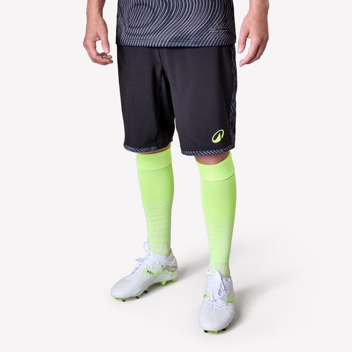 Produktbild Kipsta Damen/Herren Fussball Shorts - VIRALTO II Wavy schwarz/grau (XXL)