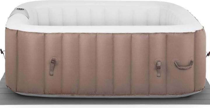 Uniprodo Whirlpool aufblasbar - 900 l - 6 Personen - 130 Düsen - beige/weiss (6 Pers.)