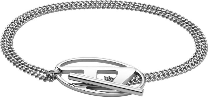 Immagine prodotto Diesel Oval D Logo Armband (17.50 cm, Acciaio inossidabile)