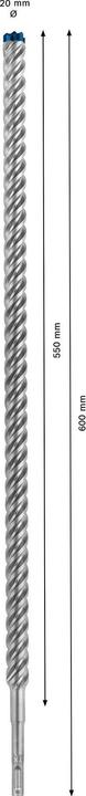 Productafbeelding Bosch Professional Zubehör Expert SDS plus-7X hamerboor, 20 x 550 x 600 mm (tot 20 millimeter)
