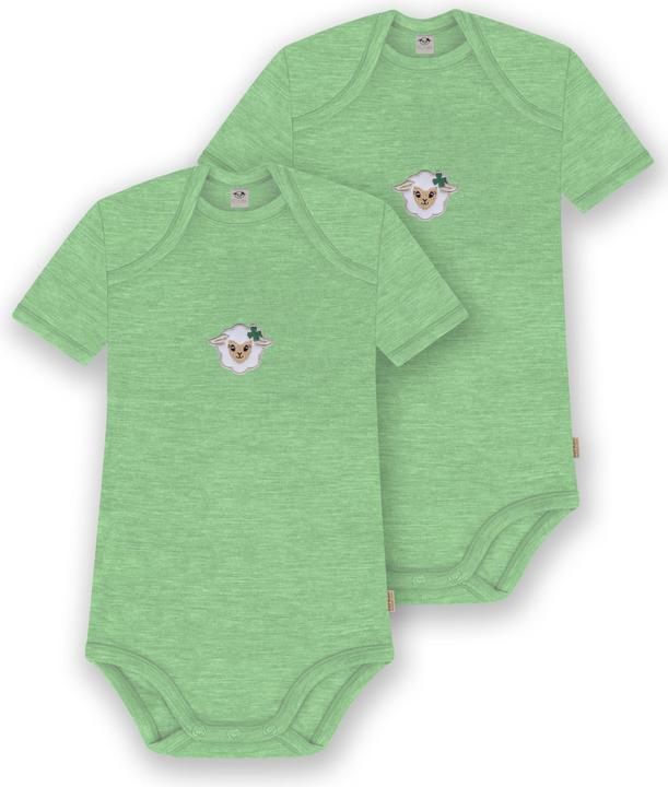 Actual product image Normani Set of 2 baby merino bodysuit short sleeves "Tauranga" - 9289 (68)