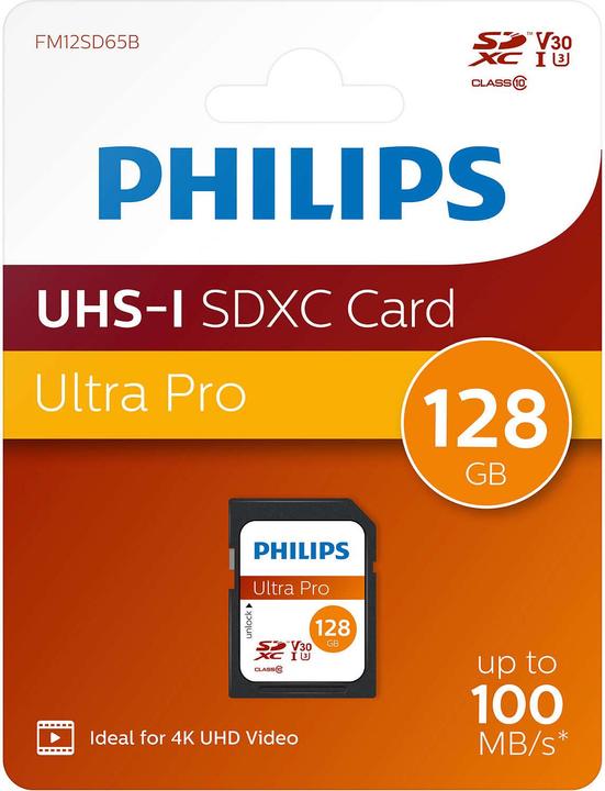 Immagine prodotto Philips Scheda SDXC 128GB Classe 10 UHS-I U3 V30 A1 (128 GB, SDXC, U3, UHS-I)