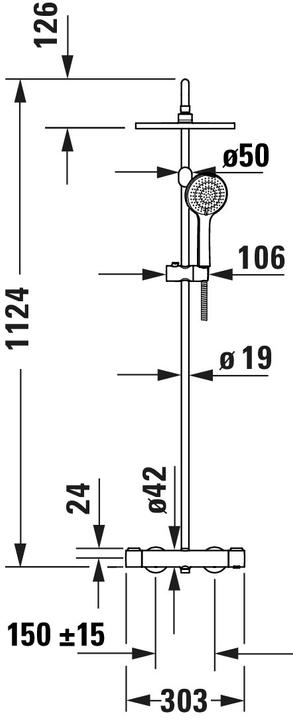 Actual product image Duravit Shower Systems Shower system