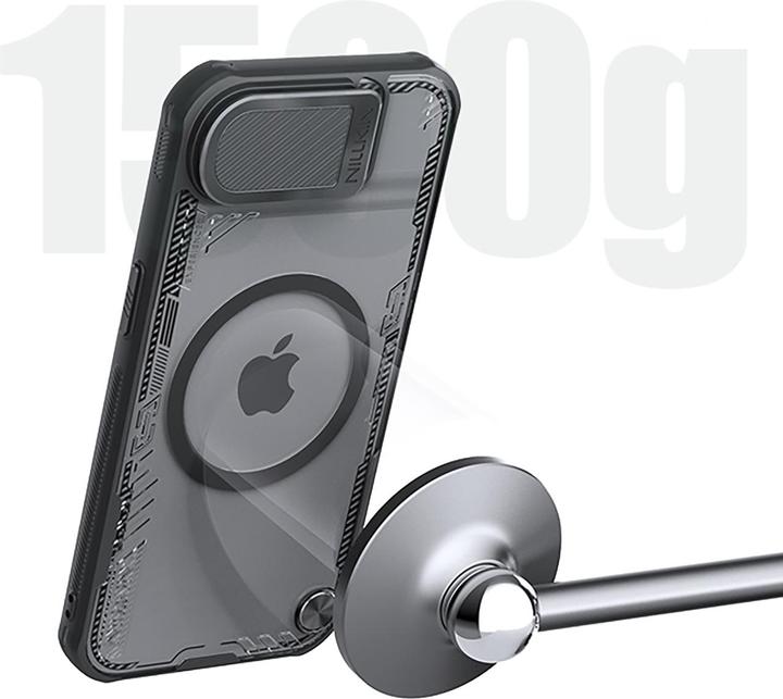 Image du produit Nillkin Iceblade Prop Magnetische Hülle mit Objektivabdeckung und Ständer für iPhone 16e - Schwarz (Apple iPhone 16e)