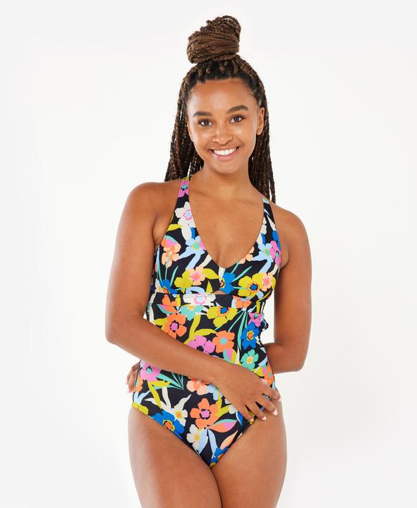 Image du produit Olaian Maillot de bain 1 pièce fleuri de surf Femme - Agatha azalea multicolore (XL)