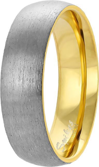 Star Piercing Ring vergoldet und gebürstet (ohne Messing, Titanium)
