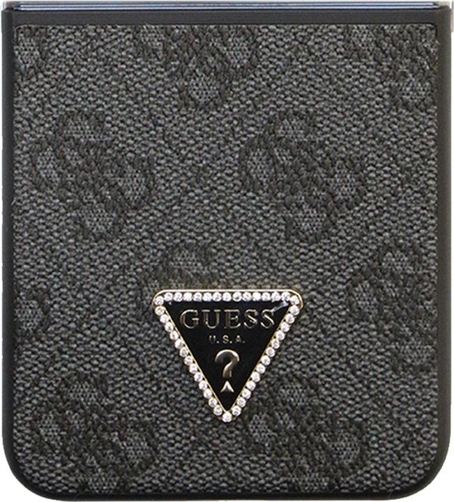 Actual product image Guess 4G Triangle Case Metal Logo for F731B Samsung Galaxy Z Flip5 - black (Samsung Galaxy Z Flip5)