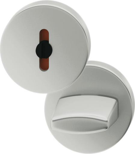 Actual product image FSB Pair of key rosettes 12 1735 aluminium 0105 Escutcheon thickness 7 mm R-WC round (Door handle)