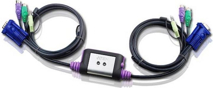 Produktbild Aten CS62US: PS2 VGA KVM Switch,2Port,Audio