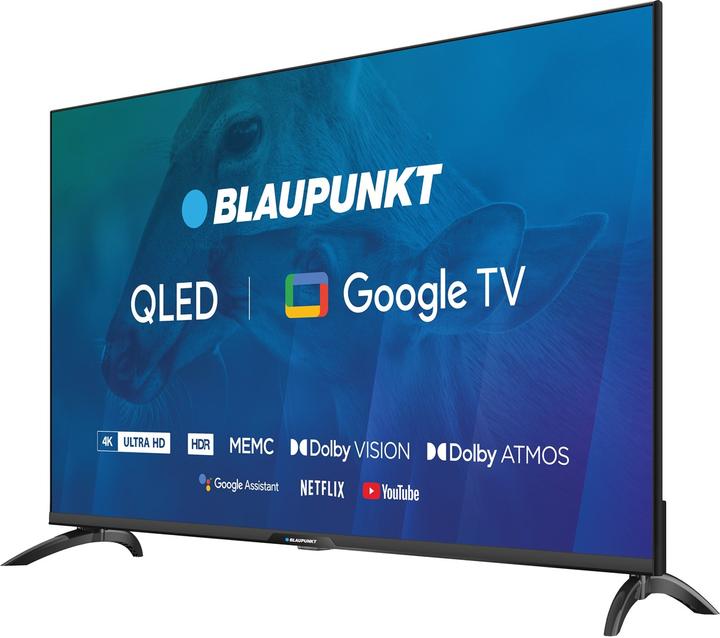 Produktbild Blaupunkt TV 43 43QBG7000S 4K Ultra HD QLED GoogleTV Dolby Atmos WiFi 2 4-5GHz BT schwarz (43", QLED, 4K)