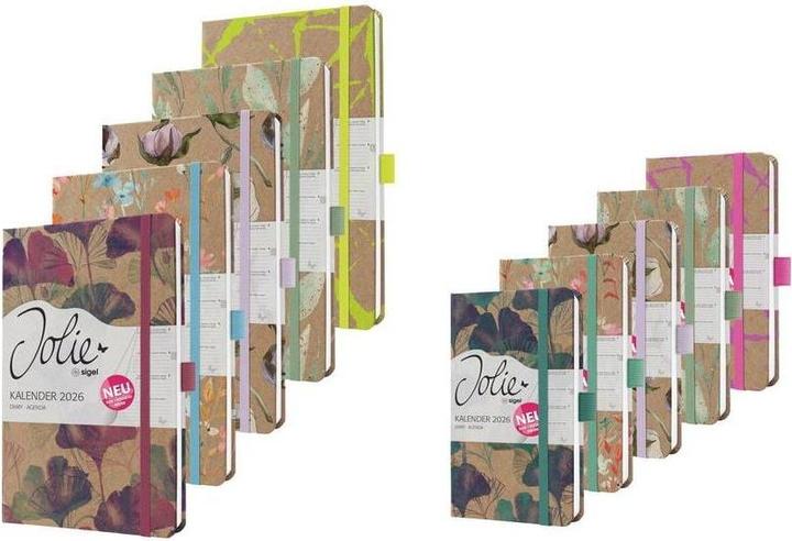 Actual product image Sigel Taschenagenda JOLIE Pure (13.5 x 20.3 cm, German, French, Dutch, English)