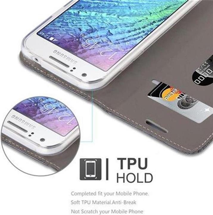 Produktbild Cadorabo Book Jeans Optik Cover (Samsung Galaxy J1)