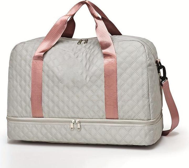 Only-Bags.Store Leichtgewichtige Argyle Muster Gepäcktasche, grosse Kapazität Travel Duffle Bag, Portable Overnight