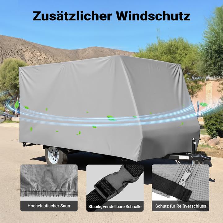 Actual product image Wiltec Cover for Camper Vans & Caravans 520x225x220cm Size M Protective Covering