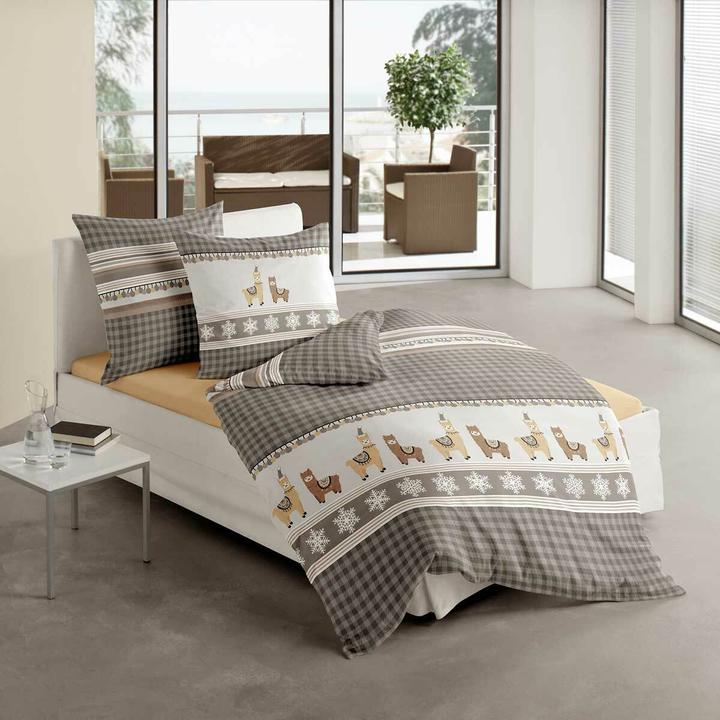 Produktbild Traumschlaf Alpaka kitt (Bettwäsche Set, 155x220 cm + 80x80 cm)