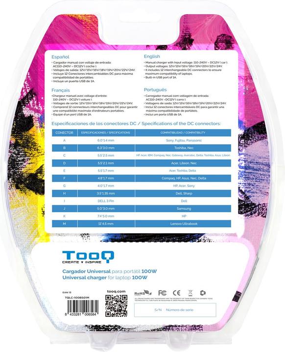 Produktbild Tooq Technology TQLC-100BS01M (100 W)