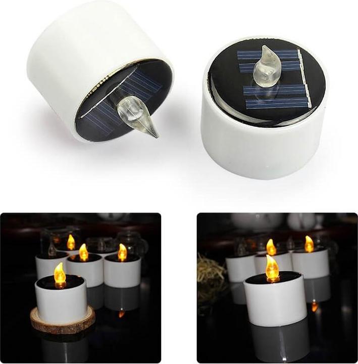 Image du produit Cover-Discount Lot de 6 bougies chauffe-plat solaires LED (6 x)