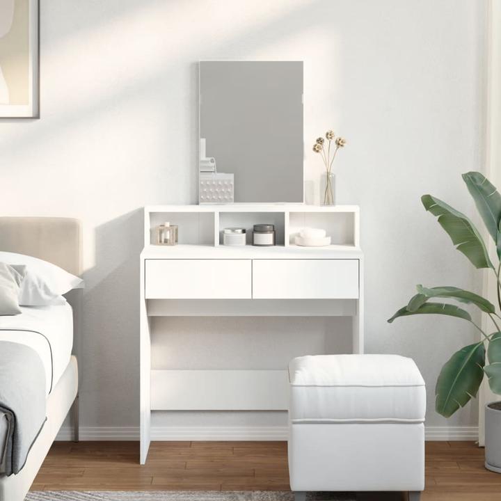 Actual product image VidaXL Dressing Table with Mirror (80 x 41 x 144.5 cm)