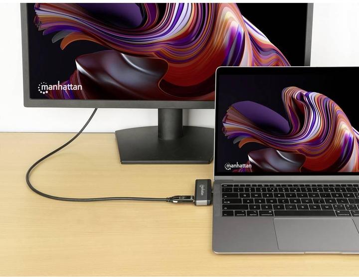 Actual product image Manhattan USB-C PD to HDMI 4-in-1 mobile docking station for laptop and tablet (USB-C, 1 Ports)