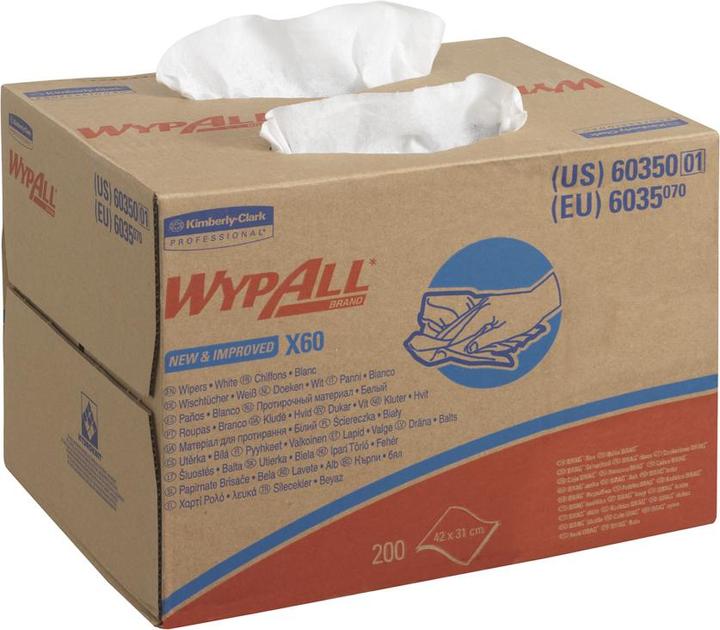 Produktbild Wypall Wischtücher X60 1-lagig 42,6x31,7cm Bragbox weiss (1 Stk.)