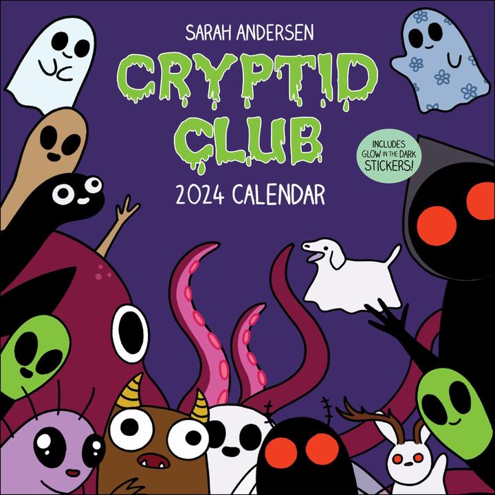 Actual product image Cryptid Club 2024 Wall Calendar (English)