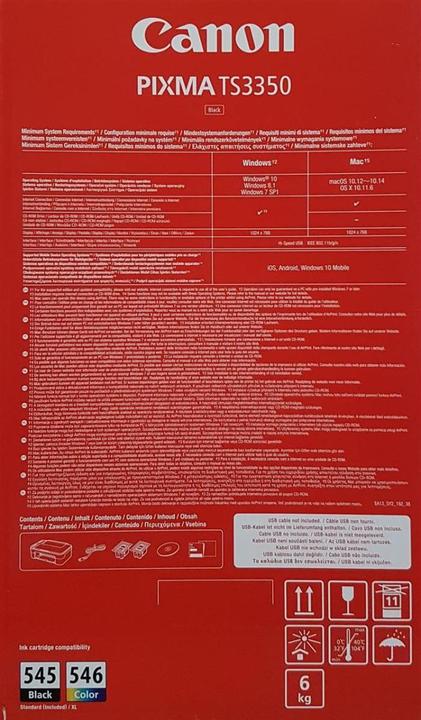 Actual product image Canon PIXMA TS3350 (Ink, Colour)