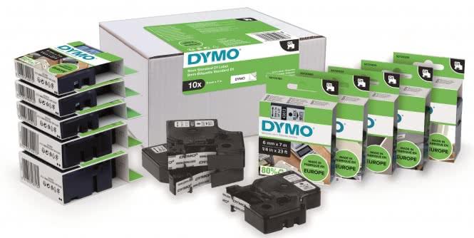 Produktbild Dymo 1x10 D1 Schriftband 9mmx7m auf (0.90 cm, Weiss)
