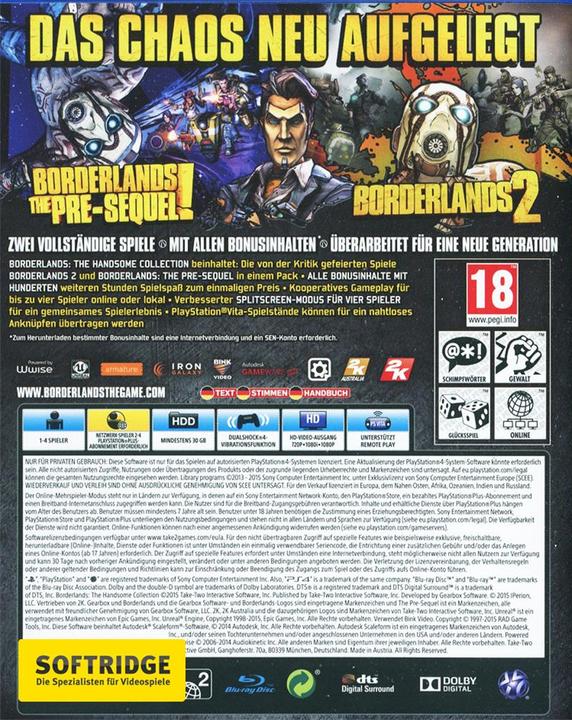 Actual product image 2K Games Borderlands: The Handsome Collection (PS4, Multilingual)