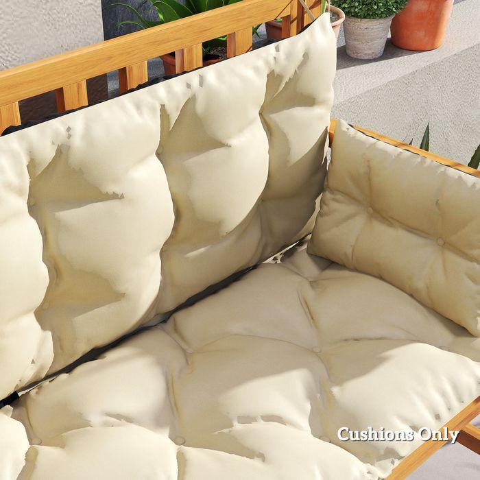 Produktbild Swisshandel24 3 Sitzer Bankauflage 180x110x8 cm Beige+Schwarz