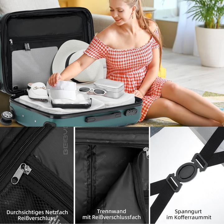 Actual product image Beibye 2066 Zwillingsrollen Hartschalen-Trolley (115 l, XL (from 140l))