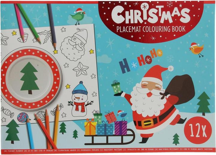 Image du produit Livre de coloriage Set de table Noël, 12 pièces (42 x 30 x 1 cm)