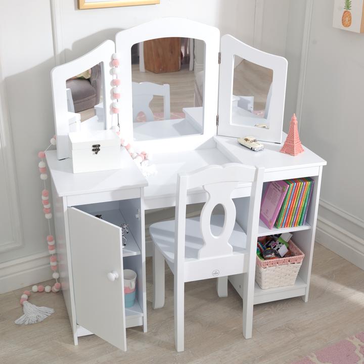 Produktbild KidKraft Frisiertisch und Stuhl Deluxe (Kindersitzgruppe)