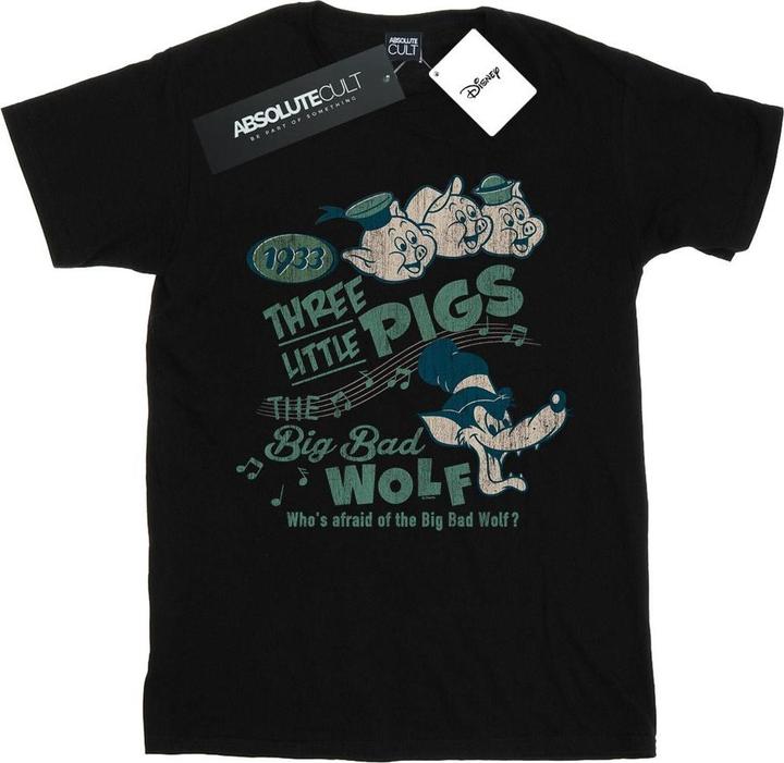 Disney Three Little Pigs Who's Afraid Of The Big Bad Wolf TShirt (5XL)