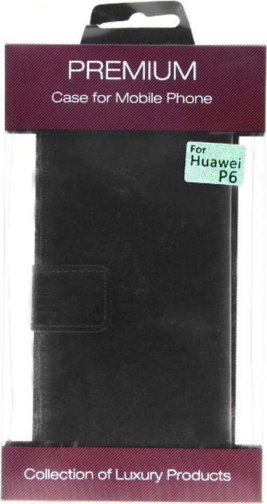 Produktbild OEM Slim Leather Book Case for Huawei P6 - black 4250710543205 (Huawei Ascend P6)