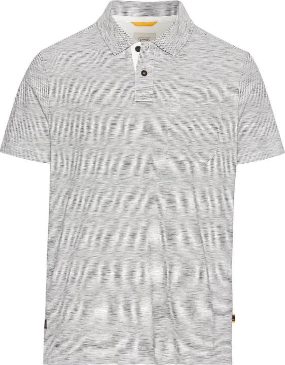 Camel Active Meliertes Kurzarm Poloshirt aus Baumwolle