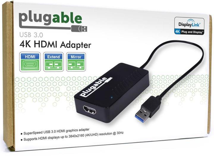 Produktbild Plugable USB 3.0 - HDMI 4K Adapter (USB-A)