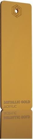 Actual product image flux Acrylic glass panel - HEXA - Metallic gold (41 cm, 73 cm)