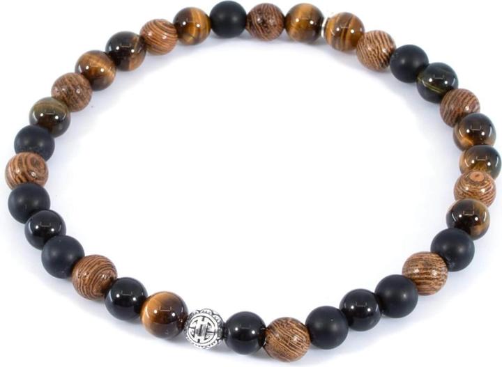 Balibay Teoman (20.50 cm, Holz, Tigerauge, Onyx, Edelstein, Falkenauge, 925 Sterlingsilber)