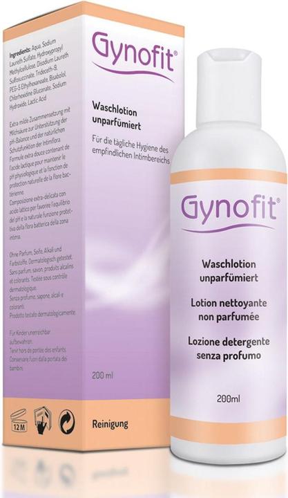 Actual product image Gynofit washing lotion (200 ml, Intimate gel)