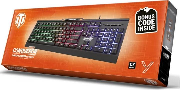 Image du produit Yenkee Clavier métallique pour les joueurs COMQUEROR, rétroéclairage dynamique - édition limitée World Of (ING. Int., Filaire)