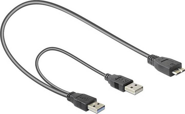 Immagine prodotto Delock Cavo USB 3.0 Y 1x USB 3.0 micro-B St+ USB 2.0-A St 20cm (0.60 m, USB 3.0, 4.50 W)