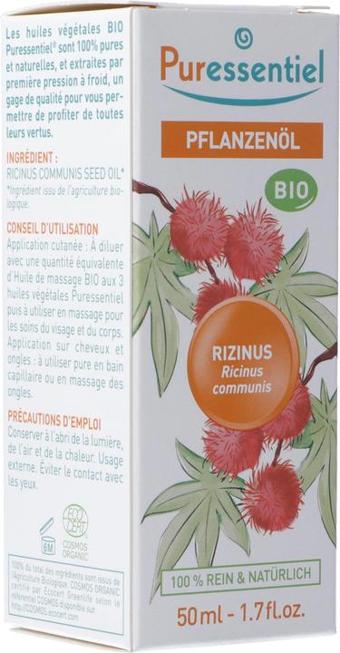 Immagine prodotto Puressentiel Olio vegetale Olio di ricino organico (Crema corpo, 50 ml)