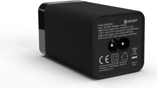Actual product image eSTUFF Multi charger PD65W 2C+2A (65 W)