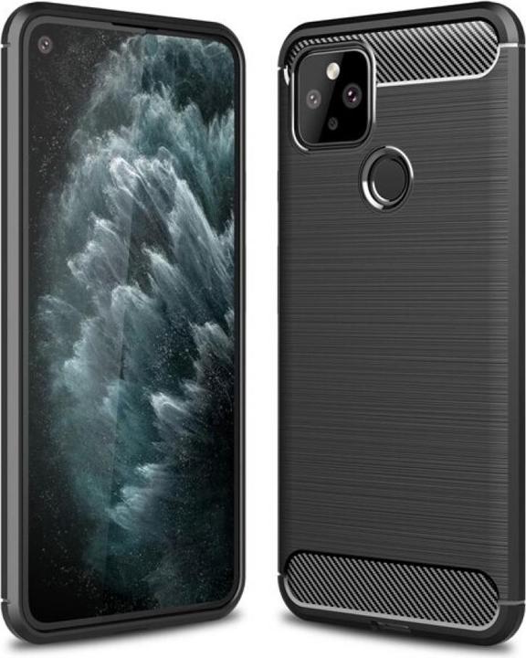 Produktbild Screenguard Google Pixel 5 Hülle Carbon Brushed Soft TPU (Google Pixel 5)