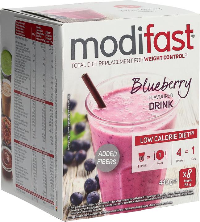 Modifast Drink Joghurt Heidelbeere (8 Stück, Beutel, 544 g)