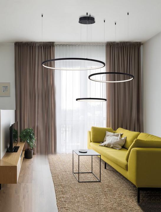 Immagine prodotto Nova Luce PURPLE Luce a sospensione LED nera 80W bianco caldo 150x130cm dimmerabile 9210312