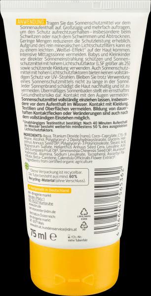 Actual product image dm alverde Sensitive (Suntan cream, SPF 50, 75 ml)