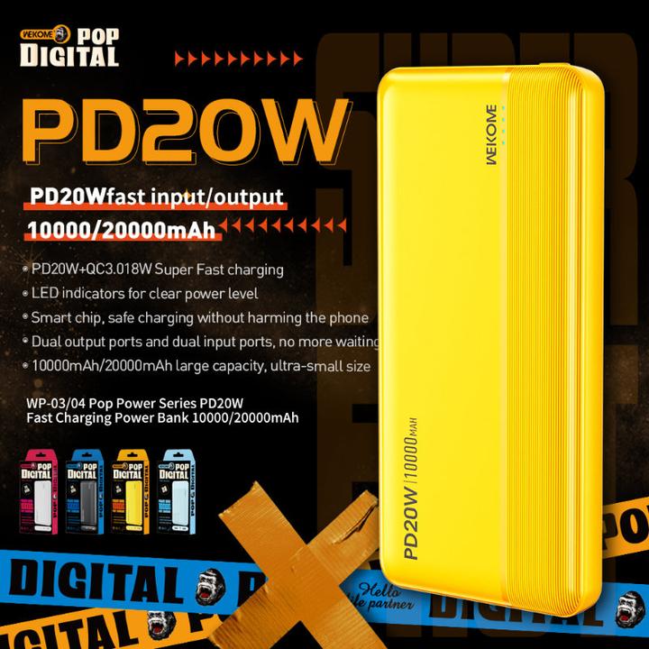 Actual product image Wekome Power bank Fast Charning USB-C (2000 mAh)