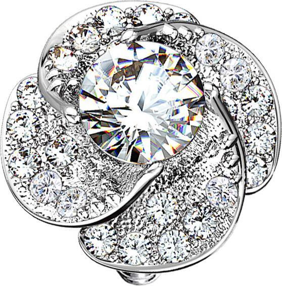 Immagine prodotto Star Piercing Ancora dermica rosa d'argento con cristallo (Acciaio chirurgico 316L, Ottone)